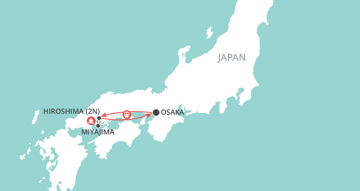 Hiroshima & Miyajima (2 Nights Hiroshima) map