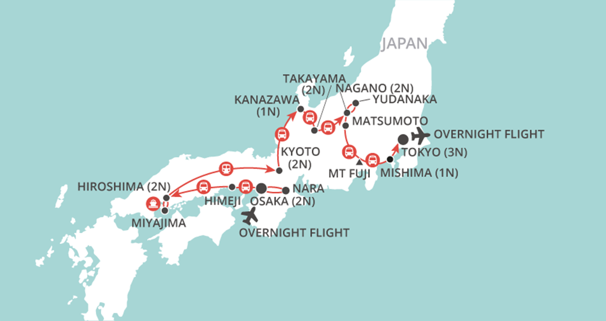 Japan Uncovered map