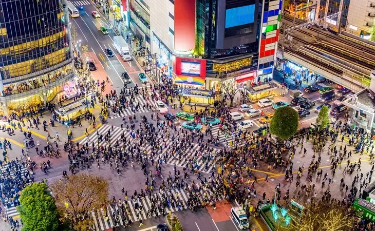 Tokyo's Famous Shibuya Crossing