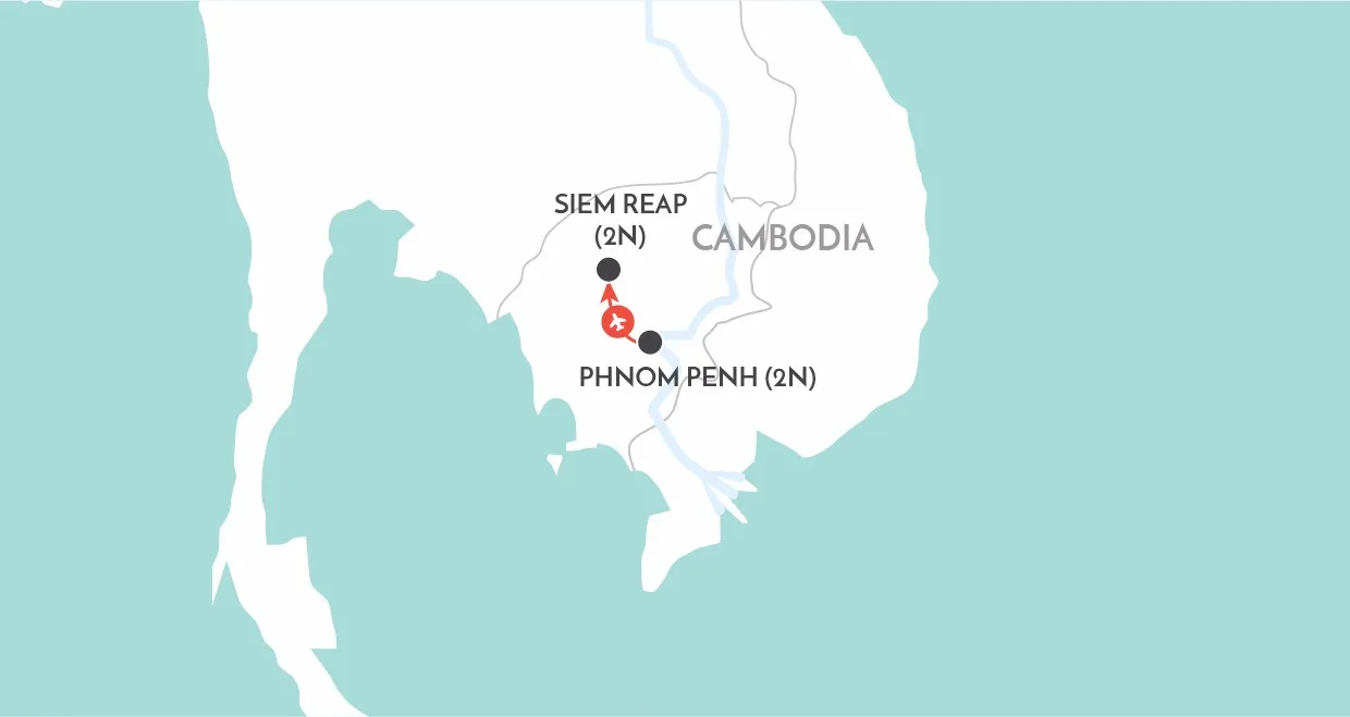 Cambodia Short Stay map