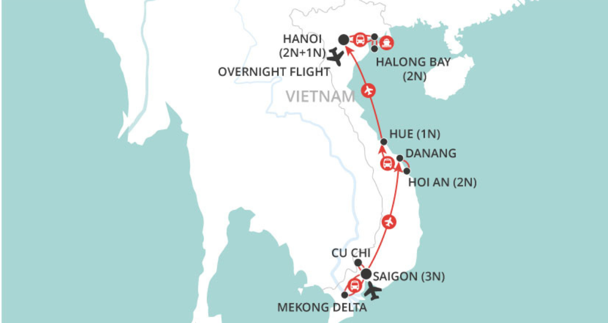 Christmas in Vietnam map