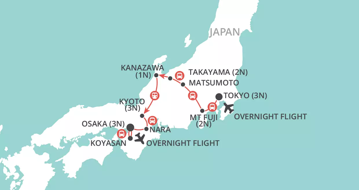 Christmas in Japan map