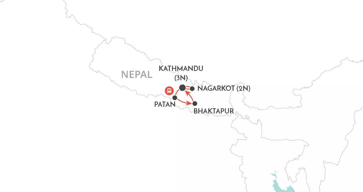 Nepal Short Stay map