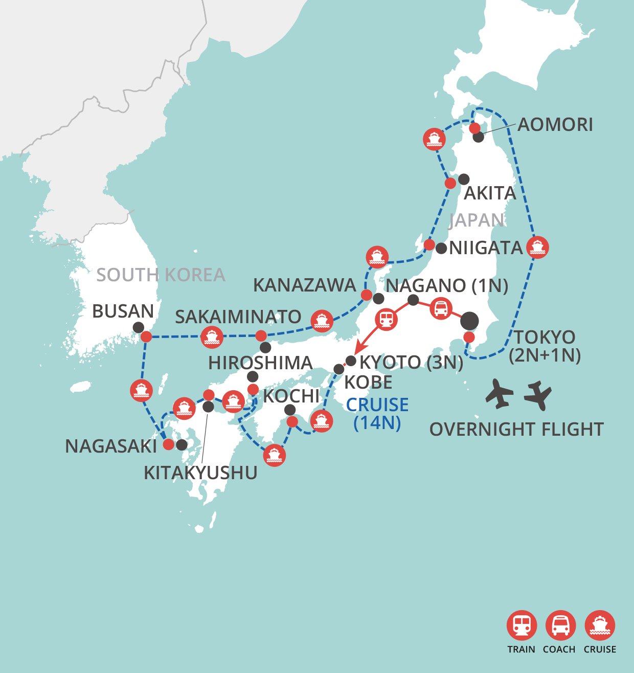Japan by Land & Sea - C - March 2027 map