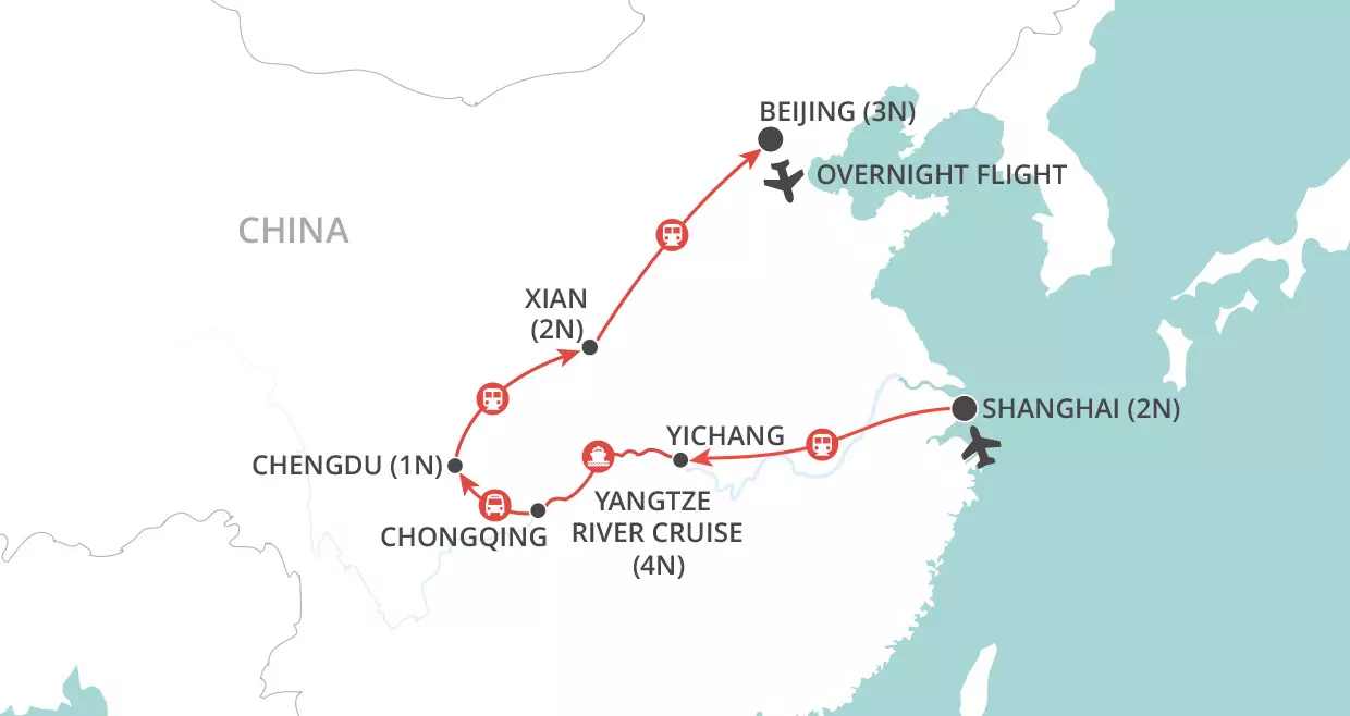 Majestic Yangtze map